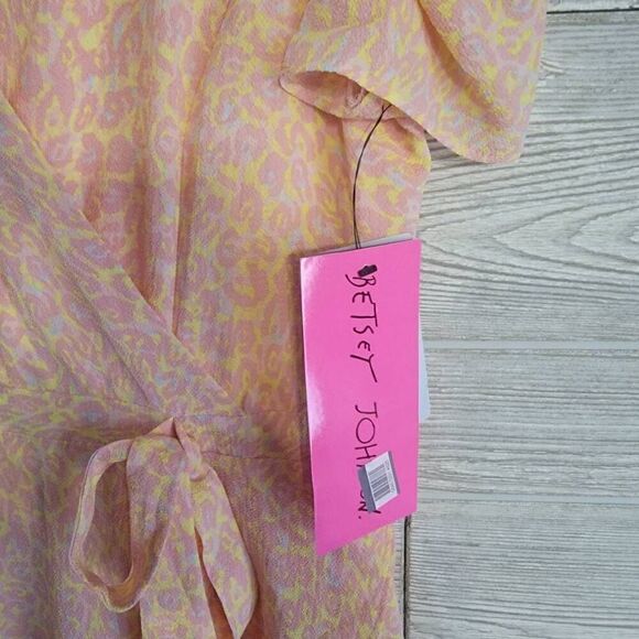 Betsey Johnson Cheetah Print Faux Wrap Dress Call Of The Wild SZ 2 NWT - Picture 4 of 7